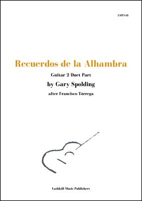 cover of Recuerdos de la Alhambra Guitar 2 Duet Part by Gary Spolding