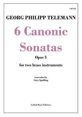 cover of 6 Canonic Sonatas Opus 5 by Telemann trans. Gary Spolding